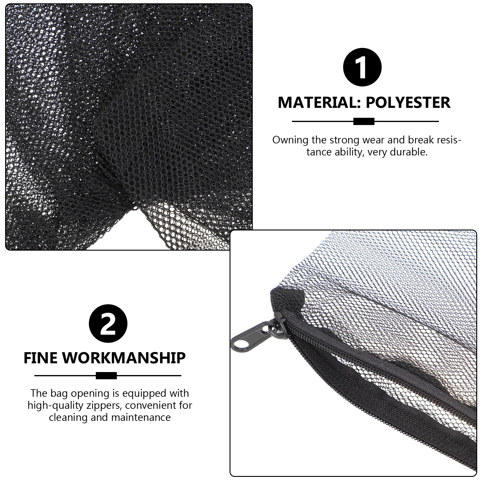 

15Pcs Filtering Mesh Bags for Aquarium Fish Tank Strong Wear Resistant Zipper Closure Water Permeable Filter Media Bag