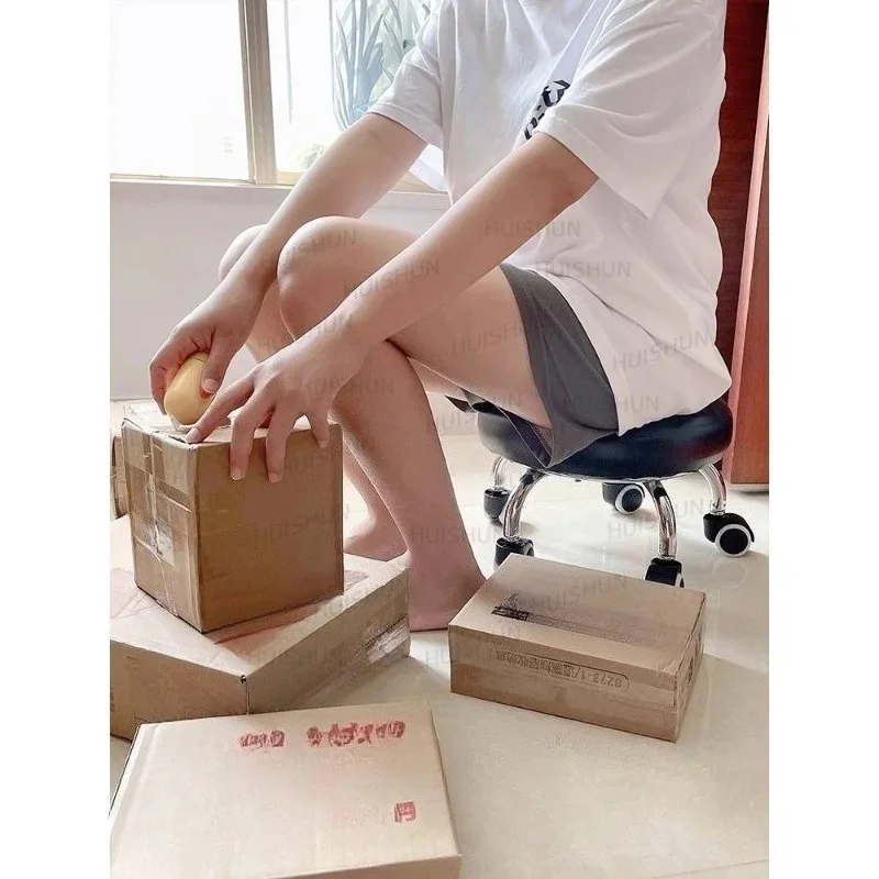 Universal Small Rolling Stool with Smooth Wheels Home Office Bedroom Living Room Easy Glide Low Height Seating Comfortable