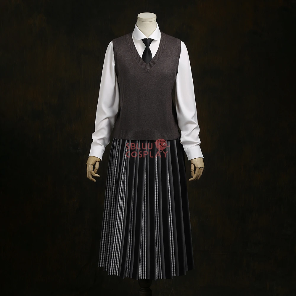 SBluuCosplay Addams تأثيري حلي التطريز R جودة الأسرة عيد ميلاد أبدا أكاديمية زي مدرسي حفلة الهالوين الزي