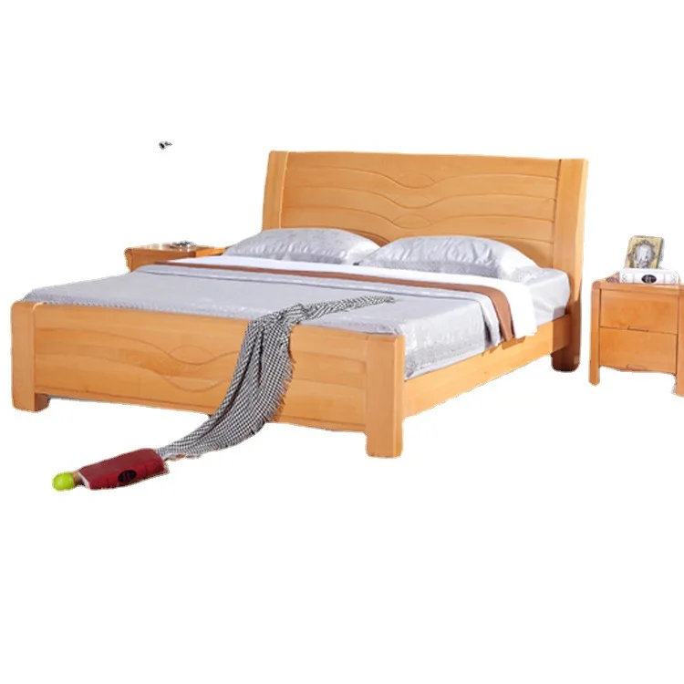 

Beech bed 1.5 meters, single, master bedroom 1.8 meters, double, modern