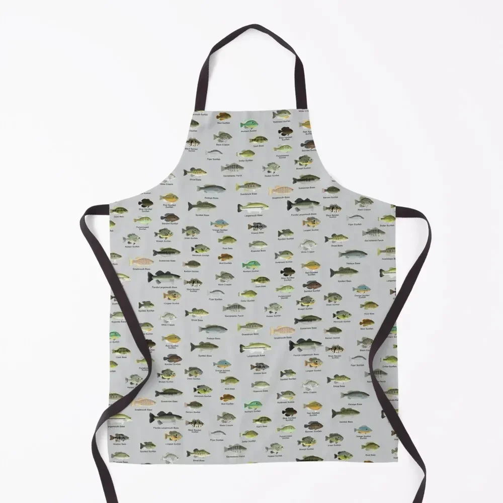 

Sunfish Family (Centrarchids) - Named Apron Kitchen Chef For Men Apron