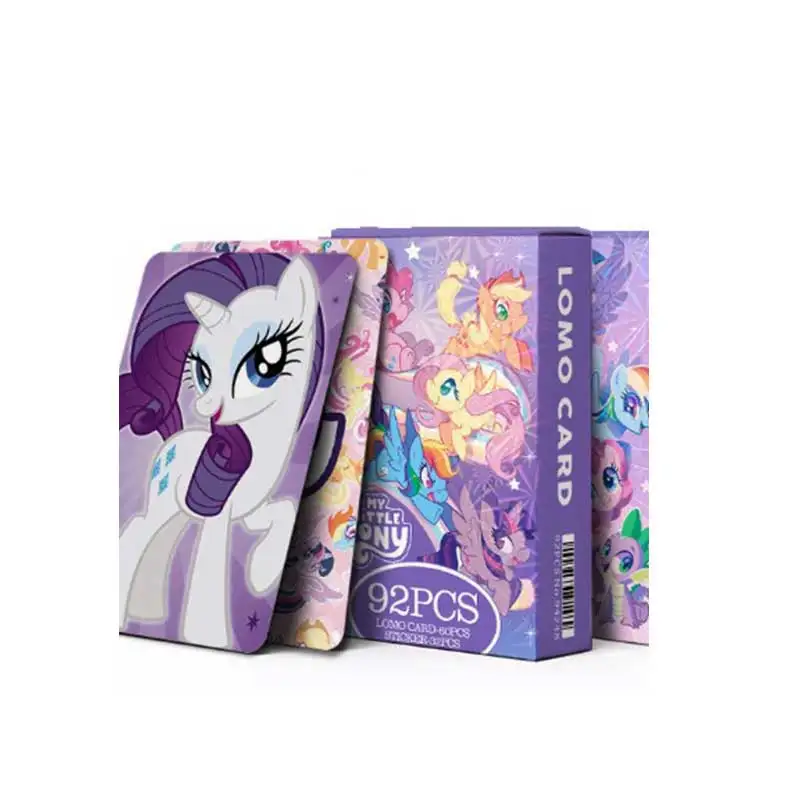 My Little Pony Card Girl's Birthday Party Gift Toy Games With Postcards Message Photo Gift Fan Collection Boy