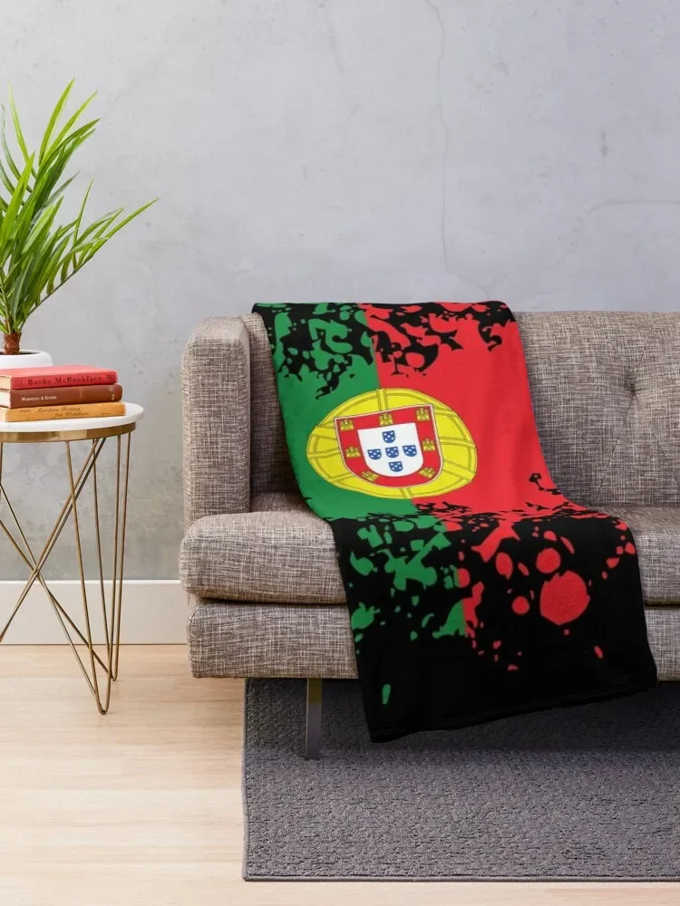 Portugal Souvenir Landmark, Portugal Flag Travel Throw Blanket fluffy Summer Polar Blankets