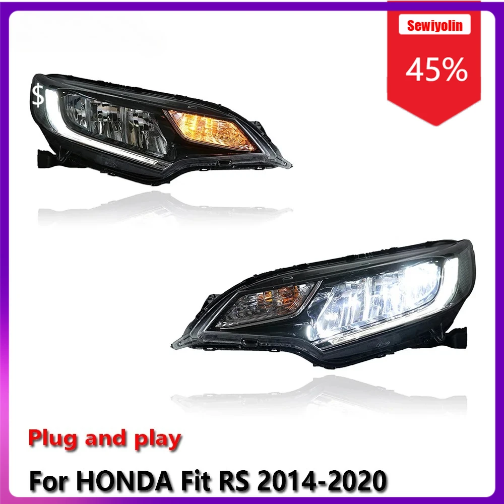 

Sewiyolin Car LED Lamp Headlight Assemblies For HONDA Fit RS / RX 2014-2020 Fog DRL Brake Turn Signal Lamp
