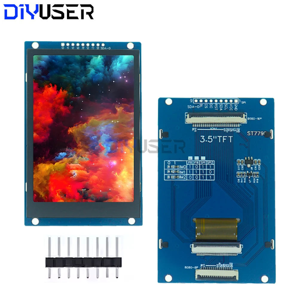 3.5 Inch TFT LCD Screen for Arduino Mega2560, 320x480 HD Display ST7796 Driver, 5V/3.3V Compatible