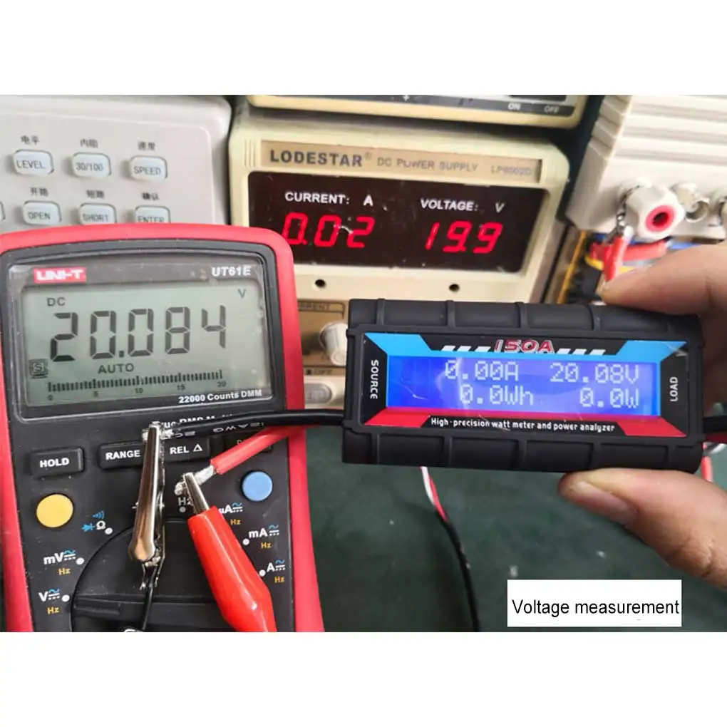 Watt Meter Reusable 150A Digital LCD Screen Power Analyzer Backlight