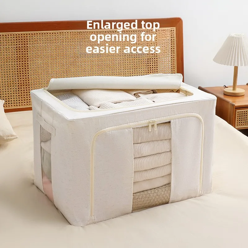 

New PP Hollow Board Washable TianShan Cotton Linen Storage Box Coated Steel Frame Clothing Organizer Box Replacement