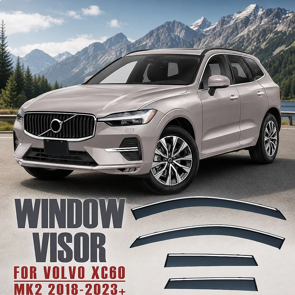 

For VOLVO XC60 2008-2023+ Car Window Visor Rain Sun Shade Side Shield Awning Auto Accessories