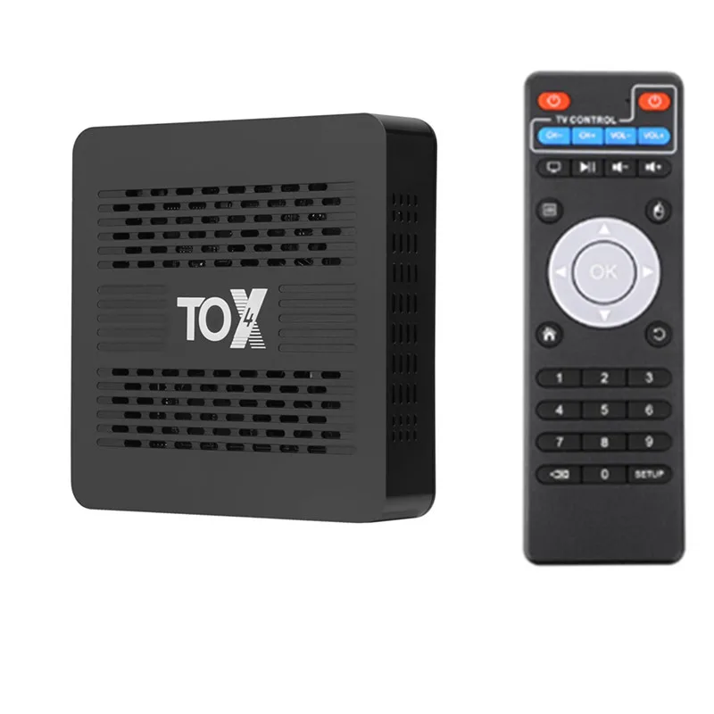 TOX3 TV BOX ثنائي النطاق 2.4G/5G HD Amlogic S905X4 TVBox Android 11 4GB/32GB 2T2R Wifi 1000M Bluetooth Support AV1 4K Set-top