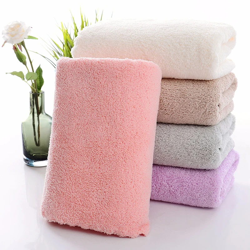Asciugamano in velluto corallo ad asciugatura rapida 35*75cm asciugamano doccia morbido addensato asciugamano per il viso ad alto assorbimento accessori per il bagno
