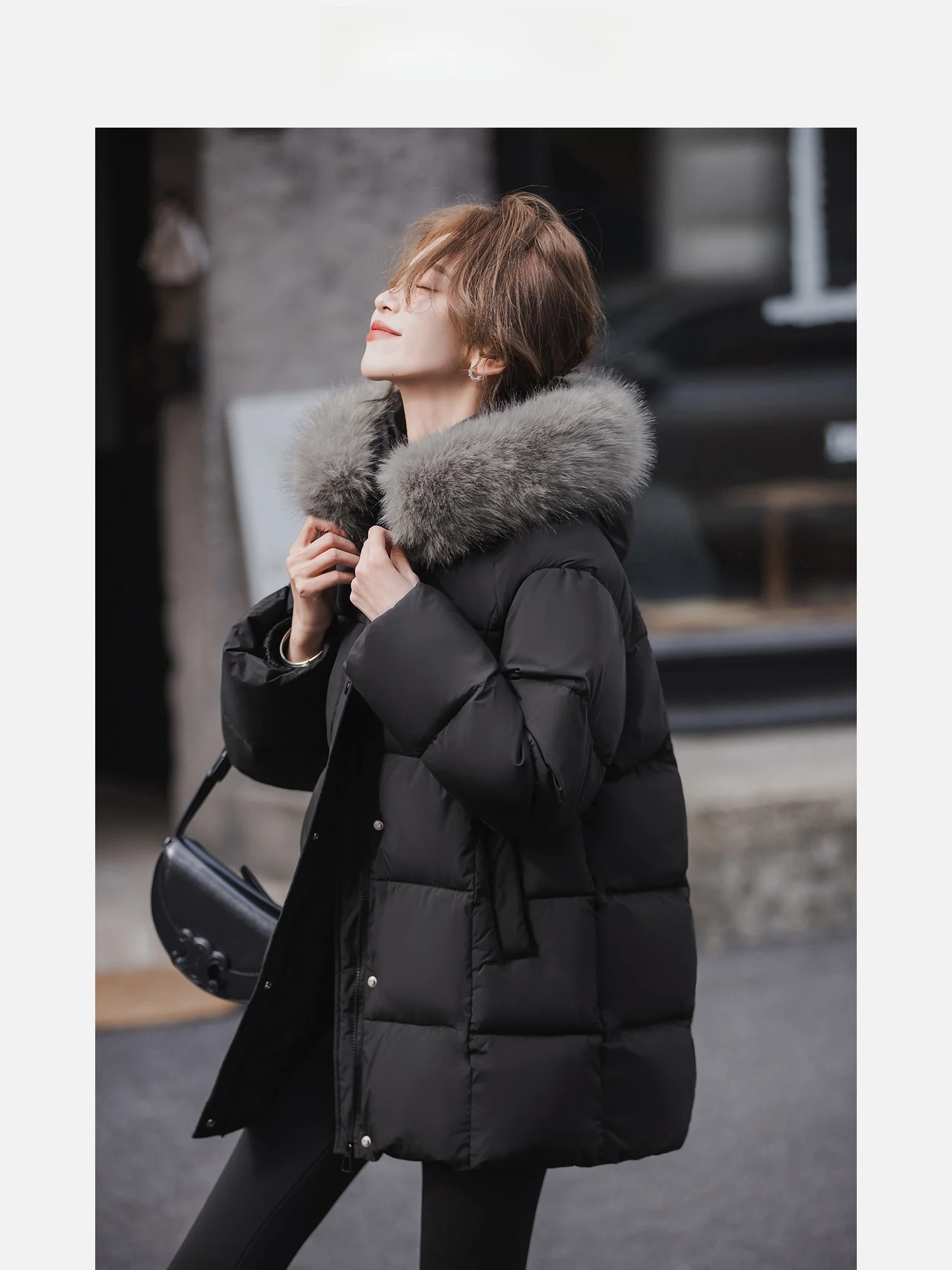 

Женское свободное длинное хлопковое пальто с воротником из искусственного меха и капюшоном, зимнее, новое, стильное, комфортное