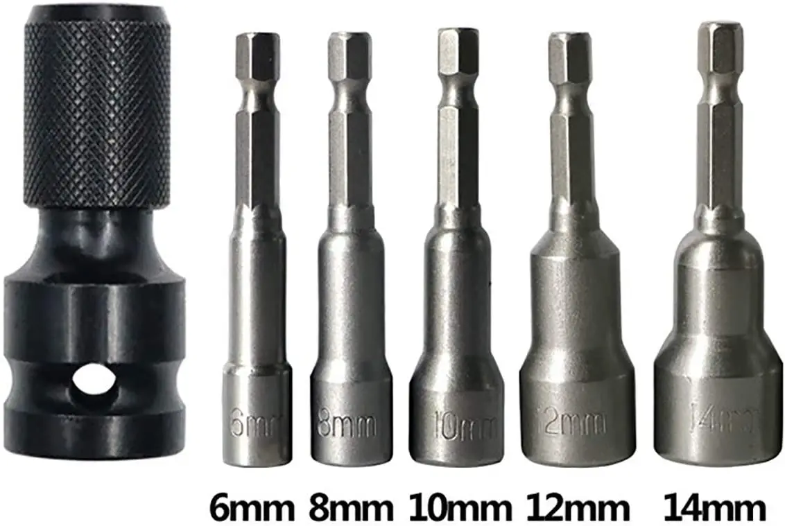 الصلب 1/2 "مربع إلى 1/4" عرافة اسئلة مفتاح بانة محول مأخذ التوصيل مجموعة مفتاح ربط محرك محول تأثير أداة