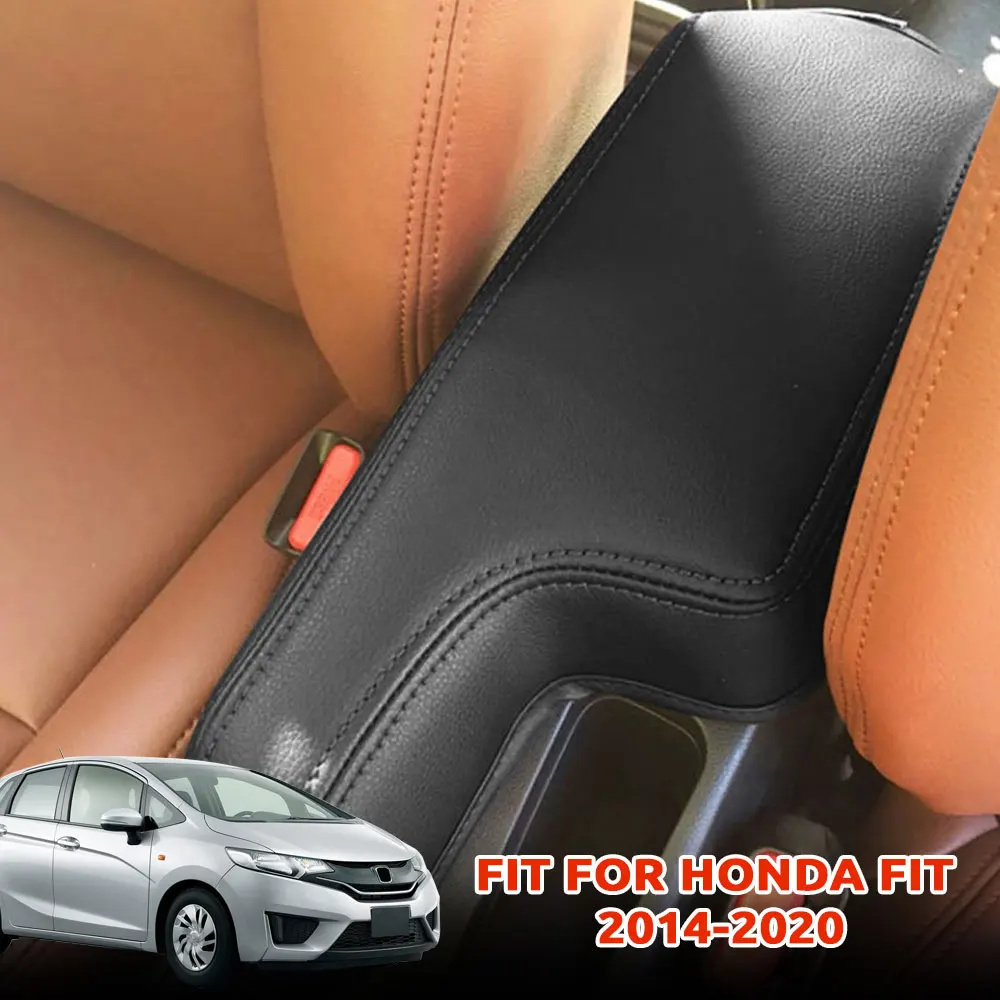 

Для Honda Fit 2014 2015 2016 2017 2018 19 2020 автомобильный подлокотник, устойчивый к царапинам, водонепроницаемый чехол из микрофибры, кожаный салон автомобиля