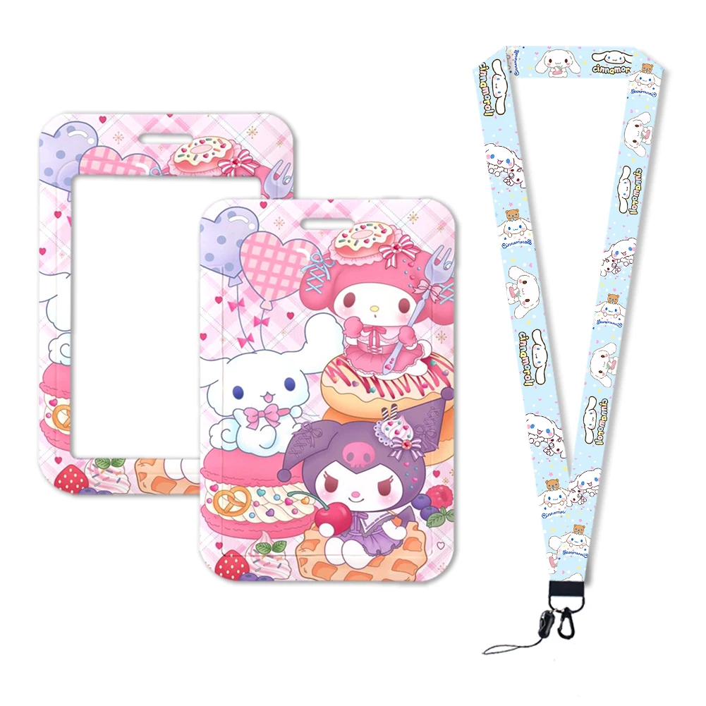 W Sanrio Cartoon Karten halter Anime Cinna moroll Karte Schutzhülle Kawaii Foto Student Mahlzeit Karten halter Anhänger