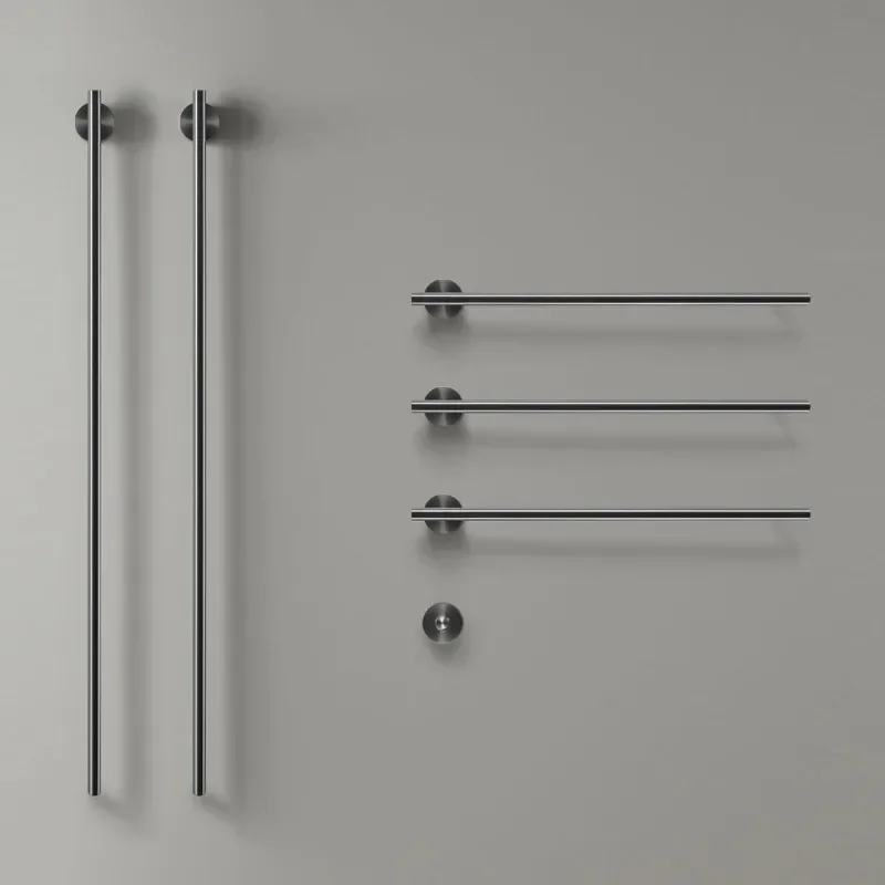 Round Tube Heated Towel Rack Salon Towel Warmer Hotel Electric Element Towel Rails for Bathroom