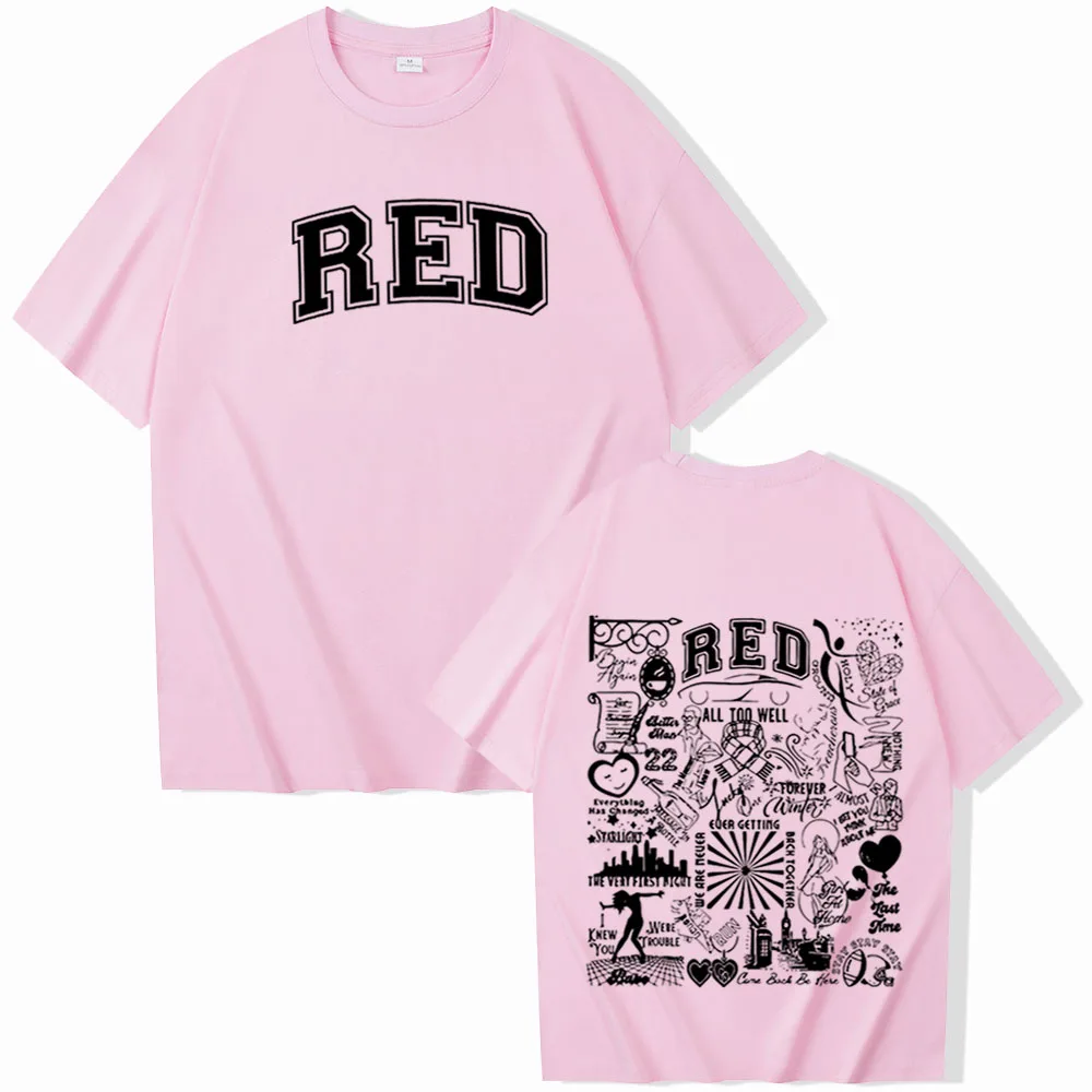 Taylor Red Album Shirt Taylor Music Shirt Gift for Music Lovers Swift Unisex Pullover Tops Streetwear