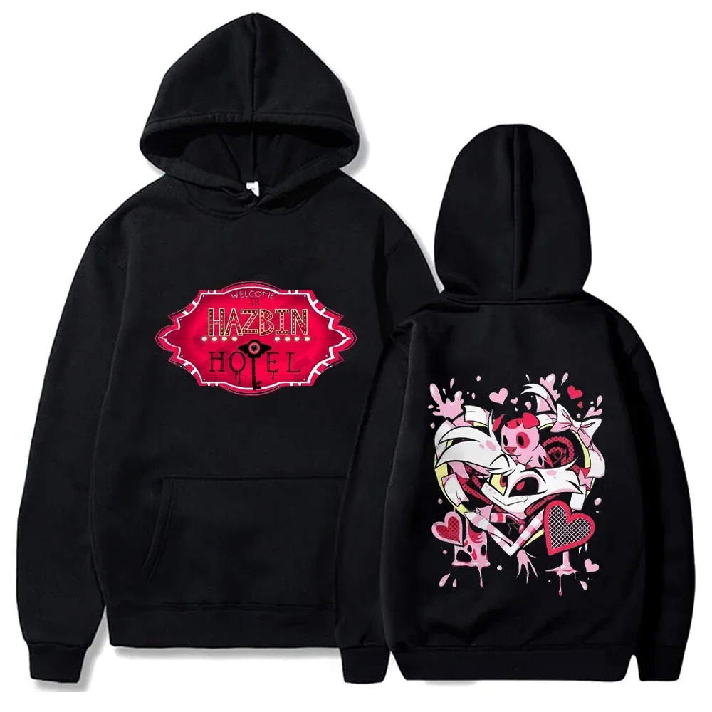 Sudadera con capucha con estampado de Alastor para hombres y mujeres, ropa de Anime, Hazbin, hoteles, Y2k, 2024