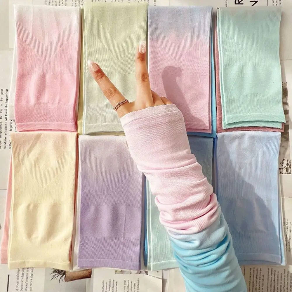 1pair Portable UPF 50+ Arm Covers UV Protection Breathable Compression Sleeve Elastic Cooling Arm Sleeves Gardening