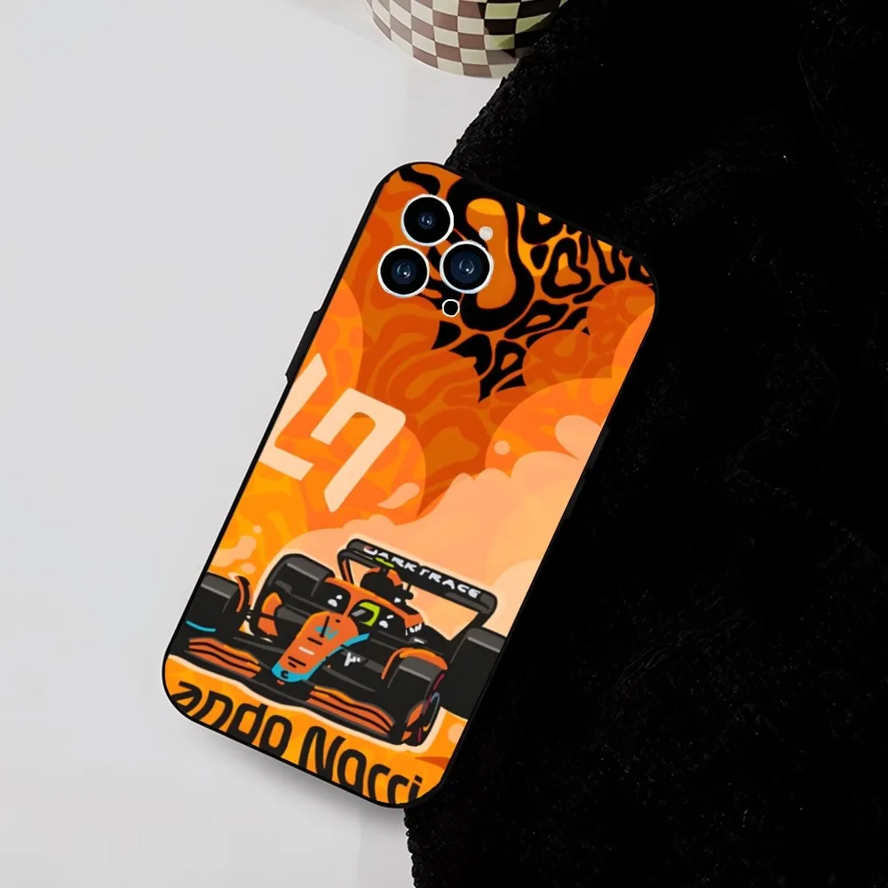 1 قطعة F1 الفورمولا 1 L-Lando Norris جراب هاتف سيليكون لينة آيفون 16 15 14 13 12 11 X XR Plus Pro Max Plus