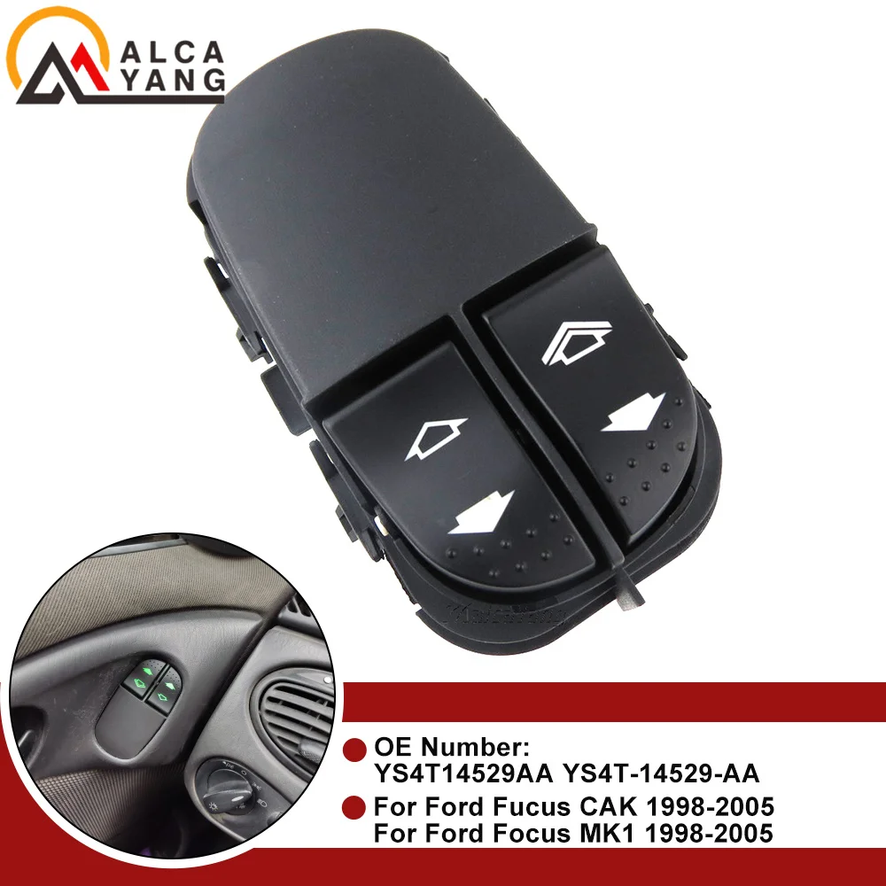 Premium Quality Window Lifter Durable High Reliability Black YS4T14529AA Car Switch for Ford Focus CAK MK1 1998-2005