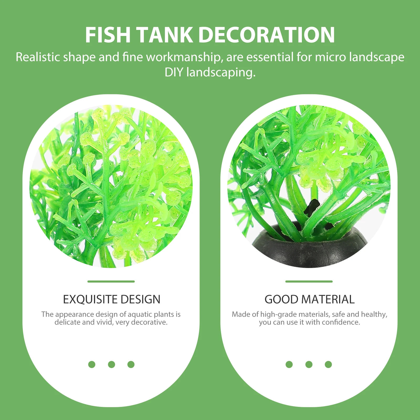

20Pcs Aquarium Fake Plants for Fish Tank Realistic Water Grass Decor Thick Bottom Artificial Plants for Betta Fish Aquarium