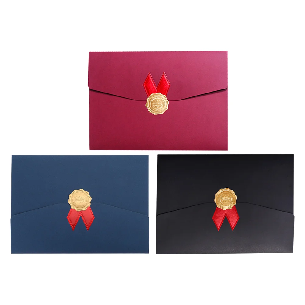 Security Envelopes Certificate Paper Letter of Appointment Paperboard Diploma Cover Clips