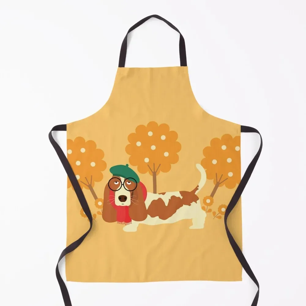 

French Style Basset Hound Apron Things For Home And Kitchen Manicurists Apron