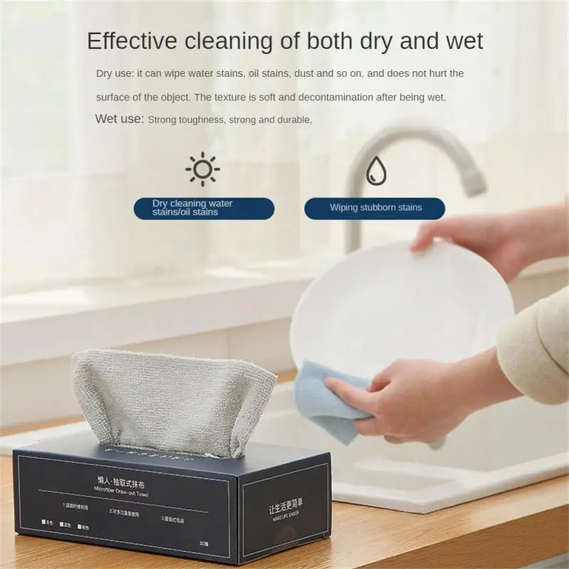 Cleaning Scouring Cloth Extractable And Wet Household Kitchen Kitchen Rag Dishcloth To Remove Oil Stains Microfiber Wipes