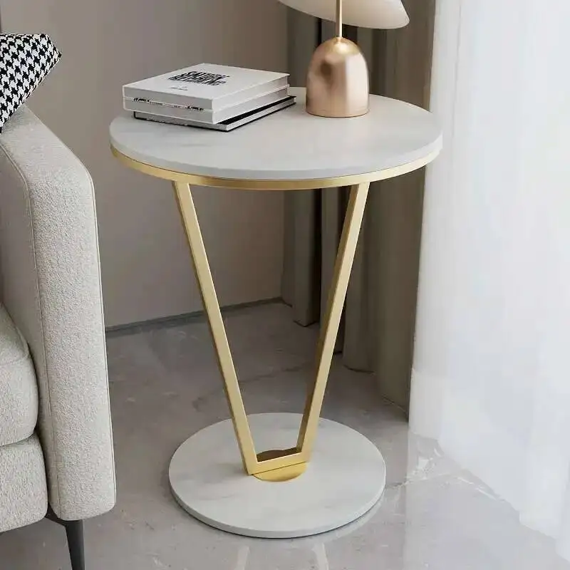 

Nordic Luxury Round Coffee Living Table Room Sofa Side Table Balcony Bay Window Tatami Coffee Table Bedroom Bedside Shelf
