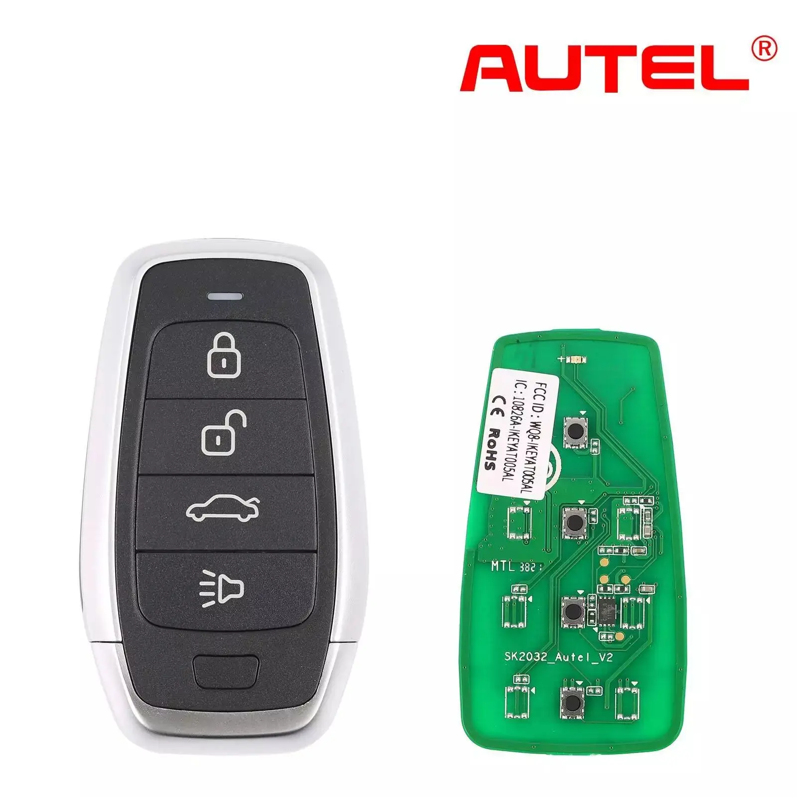 AUTEL IKEYAT004CL 4 Buttons Independent Universal Car Smart Key For KM100