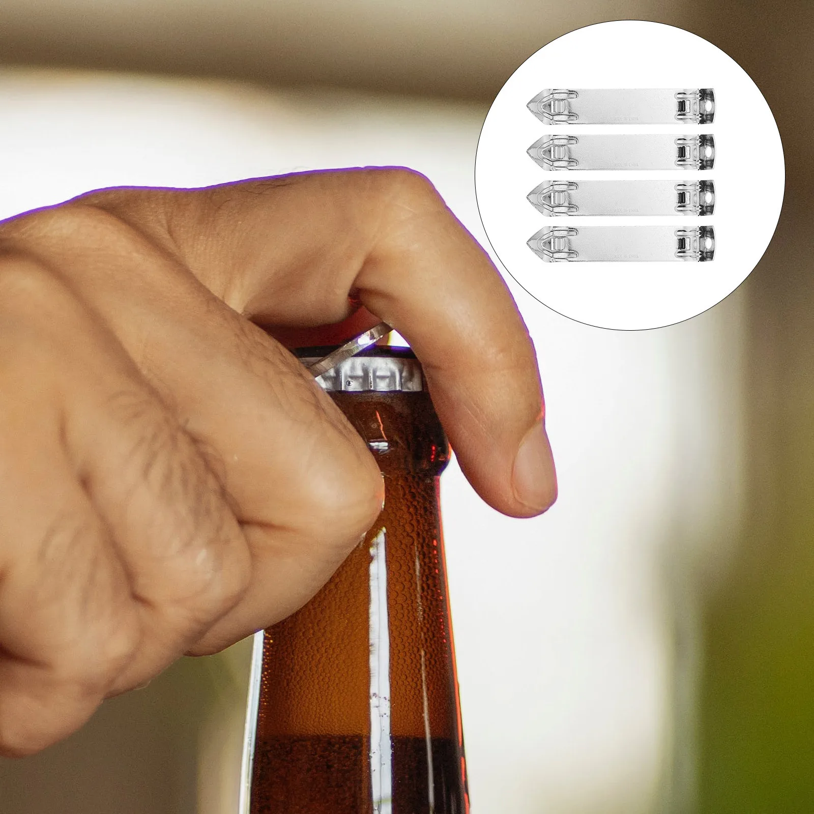 

4Pcs Vial Openers Lightweight Mini Bottle Openers Ergonomic Design Medical Small Vial Bottle Lid Opener Portable Reusable