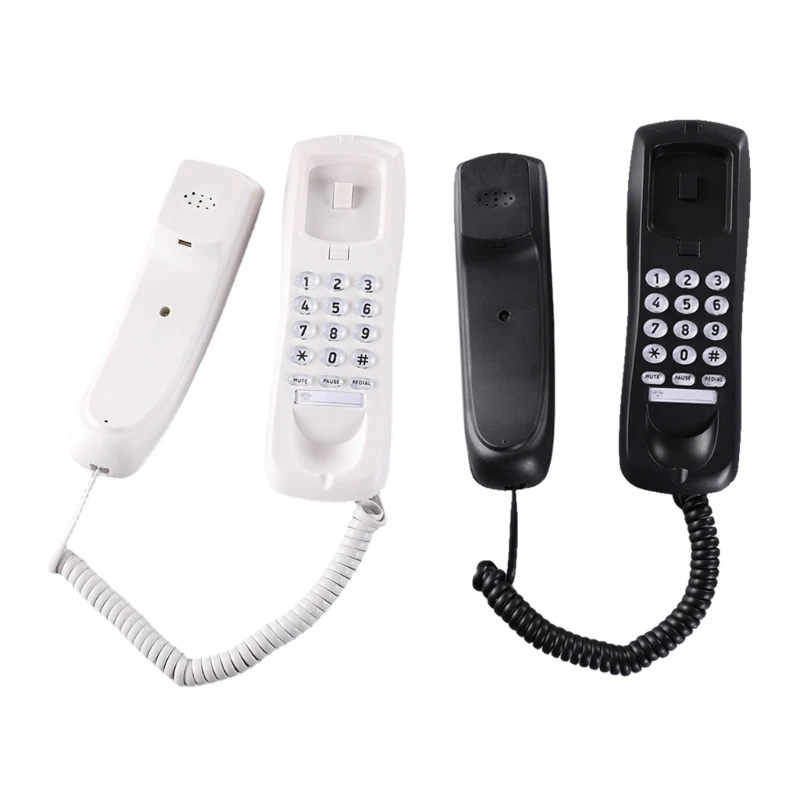 CS1W HCD3588 Fixed Landline Wall Telephone Portable Mini Phone Wall Hanging-Telephone