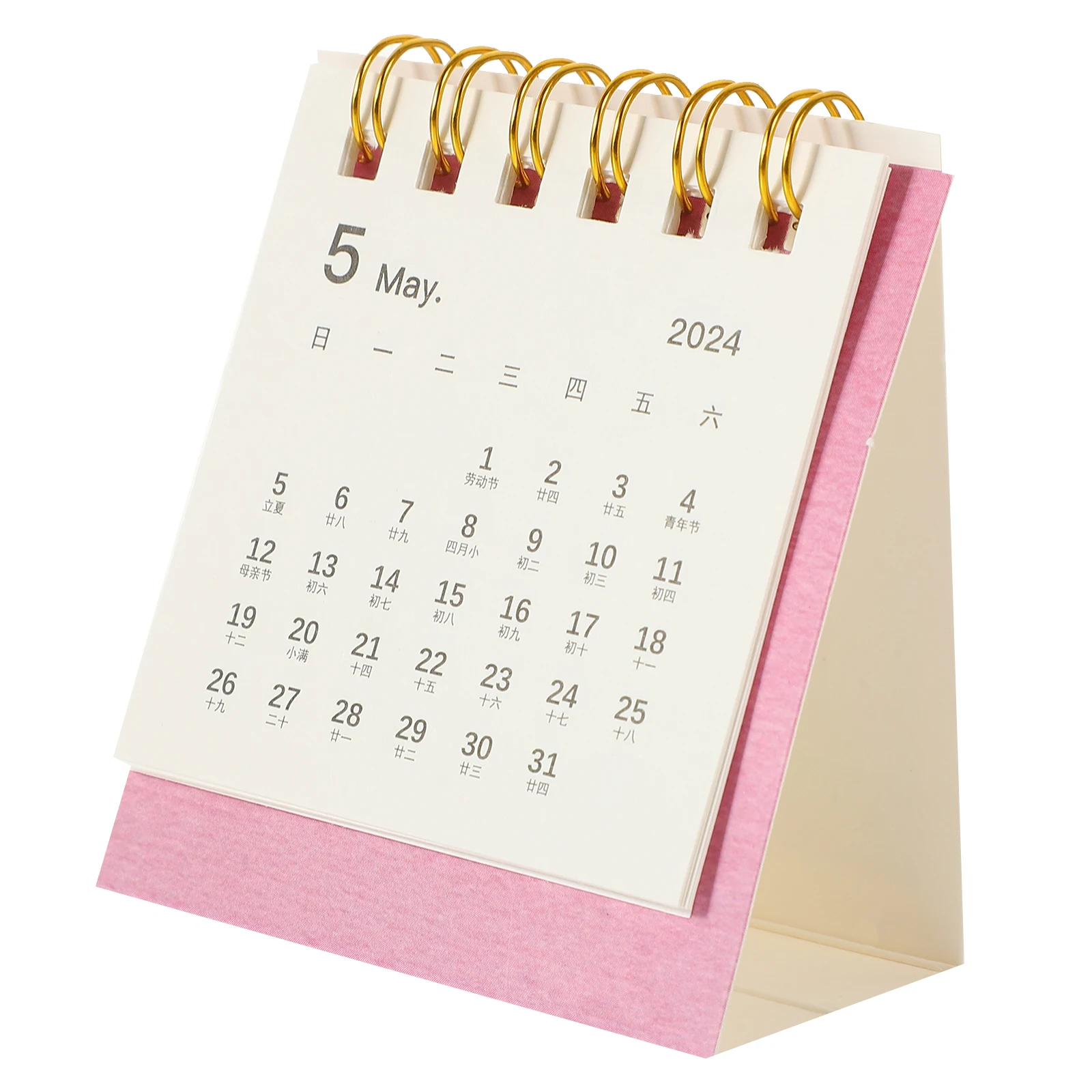 Calendar Table Calendars Decorations Small Desk Desktop for Household Freestanding