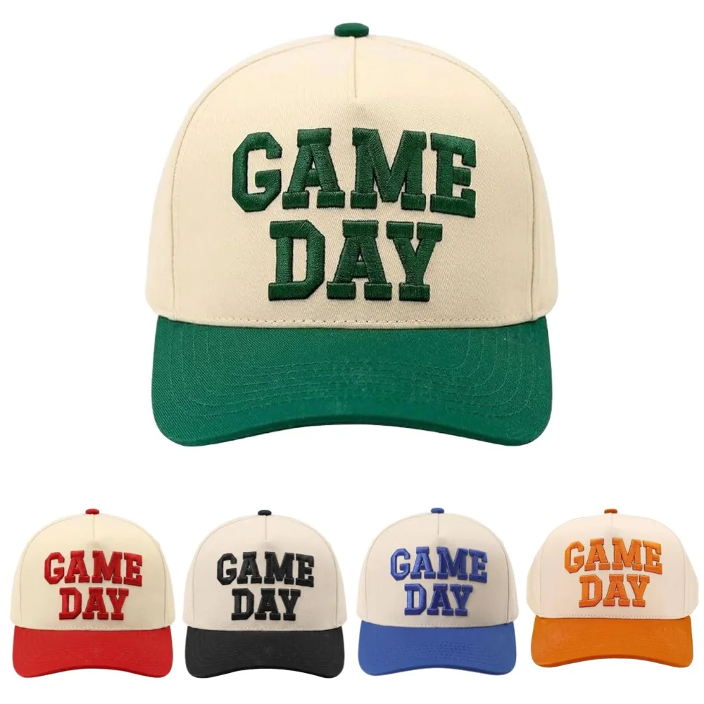 Unisex Baseball Caps GAME DAY Embroidered Baseball Cap Sports Hat 56-58cm Stadium Fan Gift Outdoor Sun Protection Hat