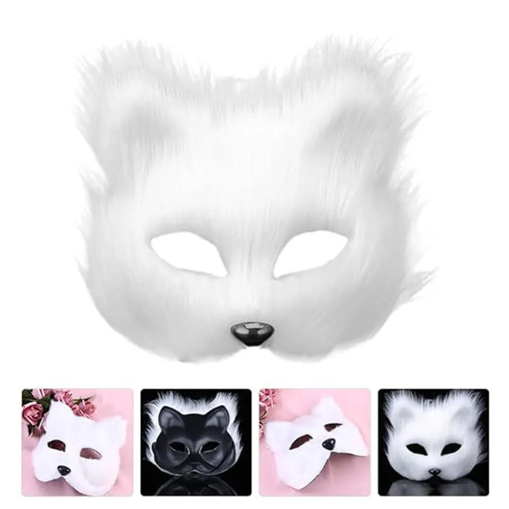 Innowacyjny zestaw pluszowych rękawic i maski do cosplay na Halloween, odpowiedni na Halloween i inne okazje.