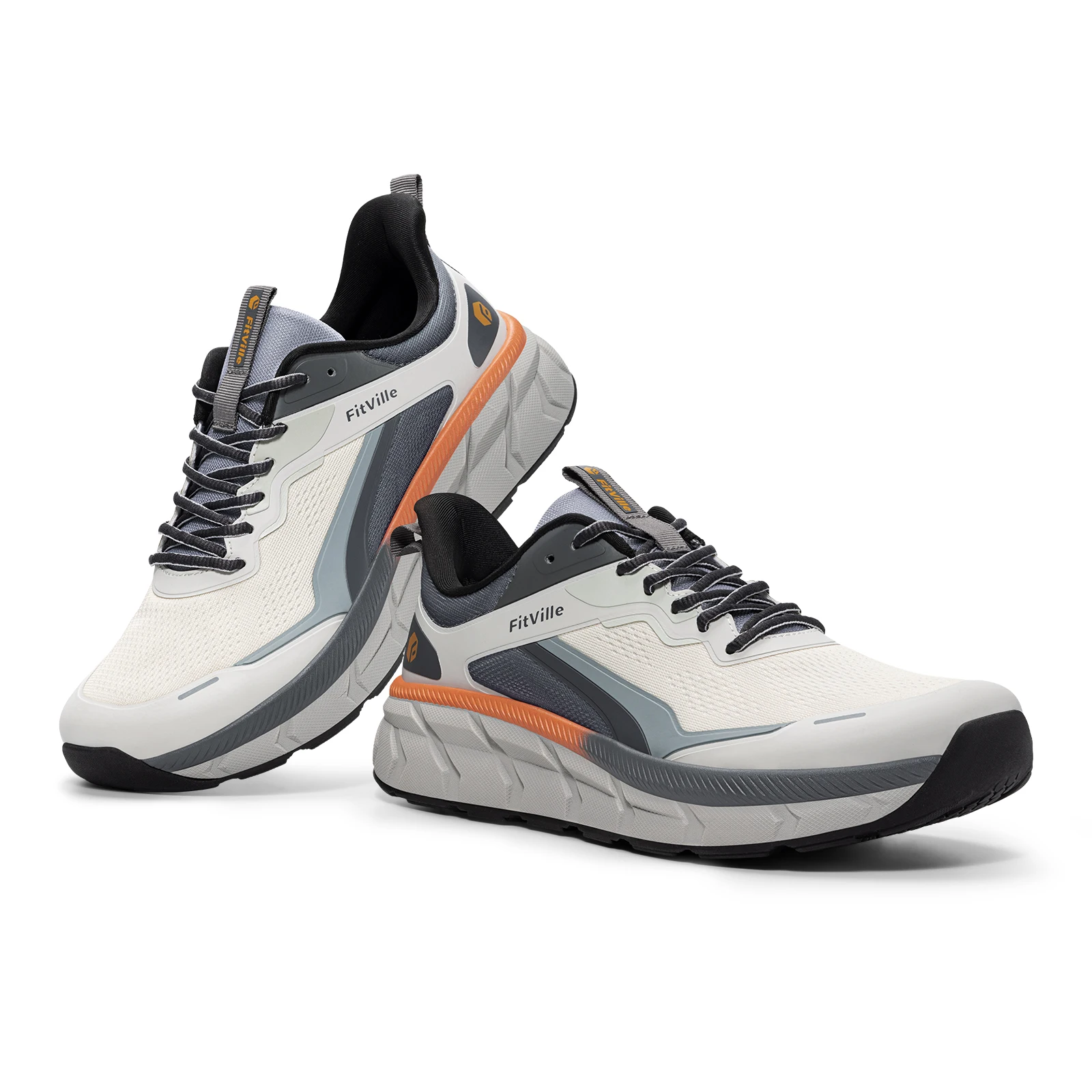 FitVille Sports Sneakers Extra Breiter Zehenbereich Laufschuhe Atmungsaktive Dämpfung Joggingschuhe für Herren Komfort Bogenunterstützung Rutschfest – Detail 16