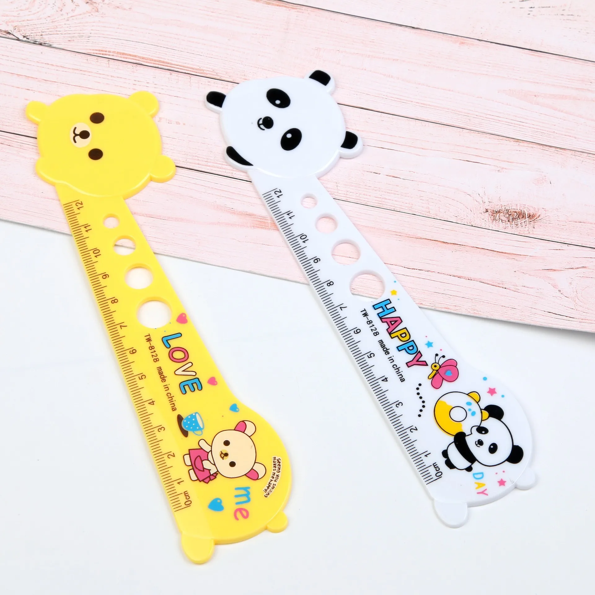 3PCS Cute Ruler Student Supplies Korean Cartoon Plastic Ruler School Supplies  Cute Desk Accessories