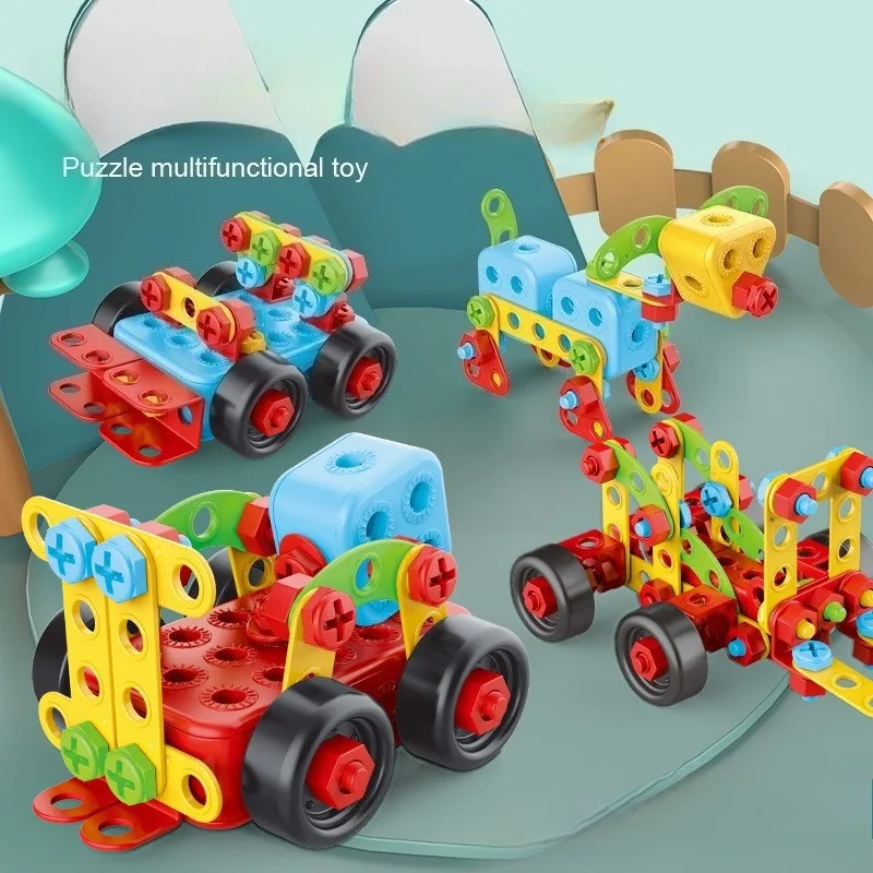 287-404pcs Children's toys screw screw nut disassembly toolbox toy simulation electric drill multi-functional educational gift f