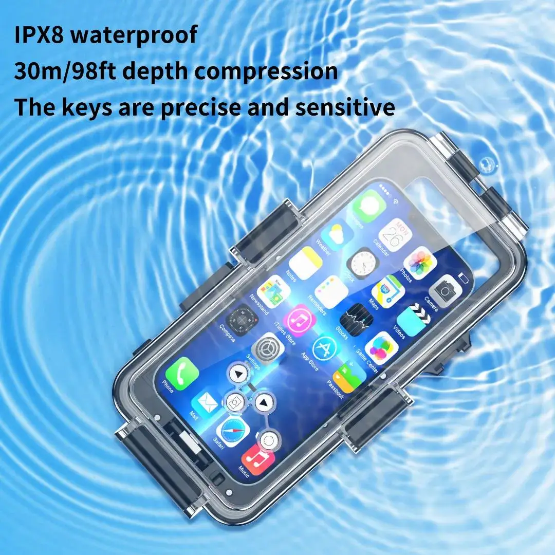 Imagem -03 - Capa de Mergulho para Iphone 30m Ipx8 Professional Profundidade Impermeável Cobertura de Mergulho para Iphone 13 Pro Max 12 11 14 Plus