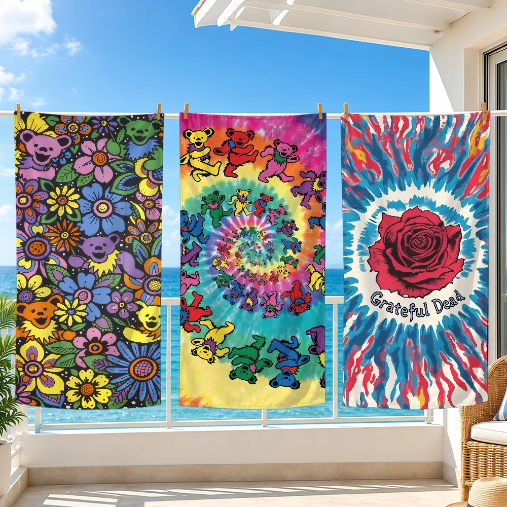 Rock Band G-Grateful-Dead Music Towel Bath Beach Oversized Soft Ultra Absorbent Quick Drying Large Pool Travel Camping Bathroom