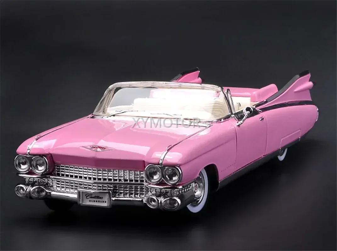 

New Maisto 1/18 For Cadillac 1959 Diecast Model Car Kids gifts Collection Display Ornaments Pink Metal,Plastic,Rubber