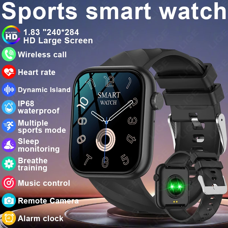 

LIGE Sport Fitness Men Smartwatch Custom Dials Smart Bracelet 2026 Women Bluetooth Call Heart Rate Monitor Smart Watch Ladies