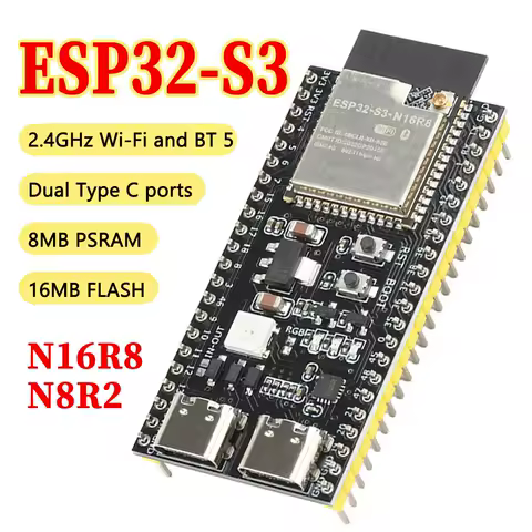 ESP ESP32 S3 Development Board ESP32 S3 N16R8/N8R2 BT 2.4G Wifi Module for Arduino 8MB PSRAM 16MB FLASH Dual Type-C