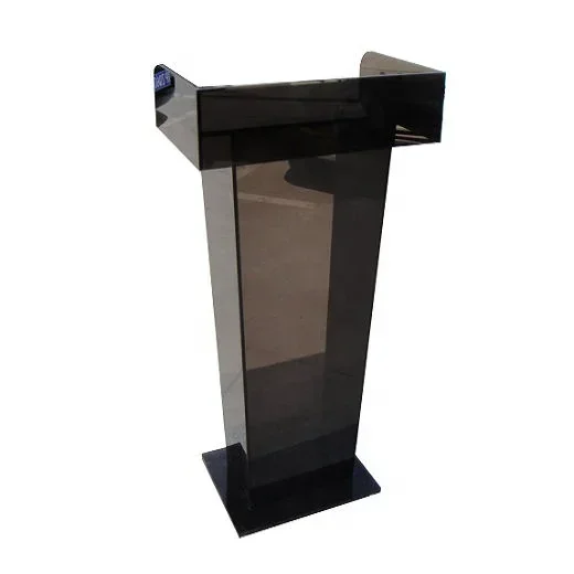 

Modern Design Black Acrylic Pulpit, Black Acrylic Podium, Acrylic Lectern Podium Wedding Furniture