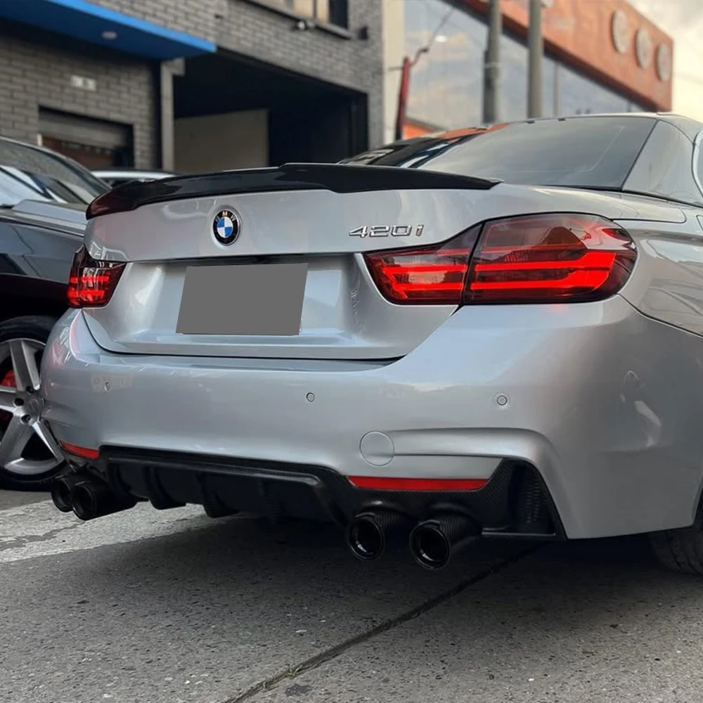 

For BMW 4 Series F33 Cabrio 420i 428i 435i 440i 425d 430d 2014-2020 Rear Trunk Bumper Roof Spoiler Splitter Wing MP M4 PSM Style
