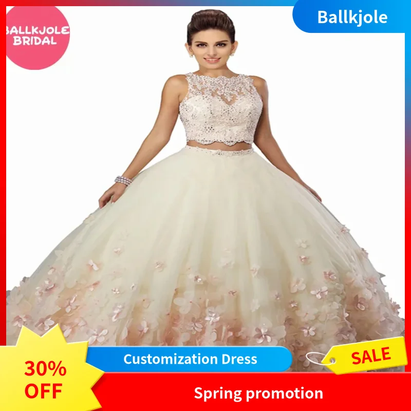 

Light Blue Quinceañera Dress With Long Sleeves Sparkle Sequin Crystal Floral Sweet 16 Gown Lavender Pink Charro