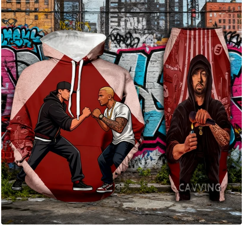 

Popular EMINEM Hoodies 3D Printed Hoodie +PantsSuit Fashion Couple Outfits Hip Hop Personality High Streetwear Tracksuit Set﻿﻿