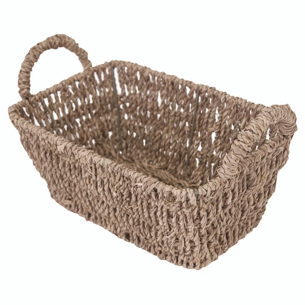 Cesta Pães Frutas Organizadora Decorativa Fibra Natural 25cm