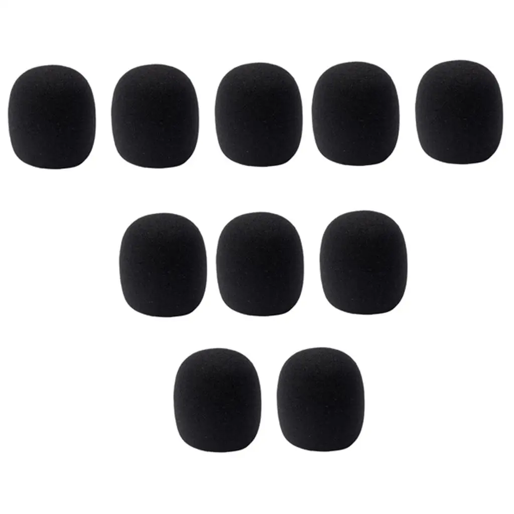 10 coperture per microfono in schiuma per parabrezza per microfono da palco portatile Karaoke