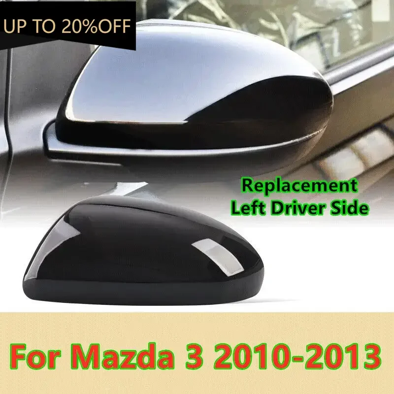 

Black Left Driver Side Mirror Cover Mirror Frame Trim No-Signal Cap For Mazda 3 2010 2011 2012 2013